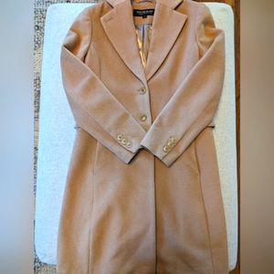 Kristin Blake Beige Wool Blend Peacoat